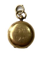 A charming Edwardian novelty 18 carat gold cased compass, hallmarked Birmingham 1906, the fob