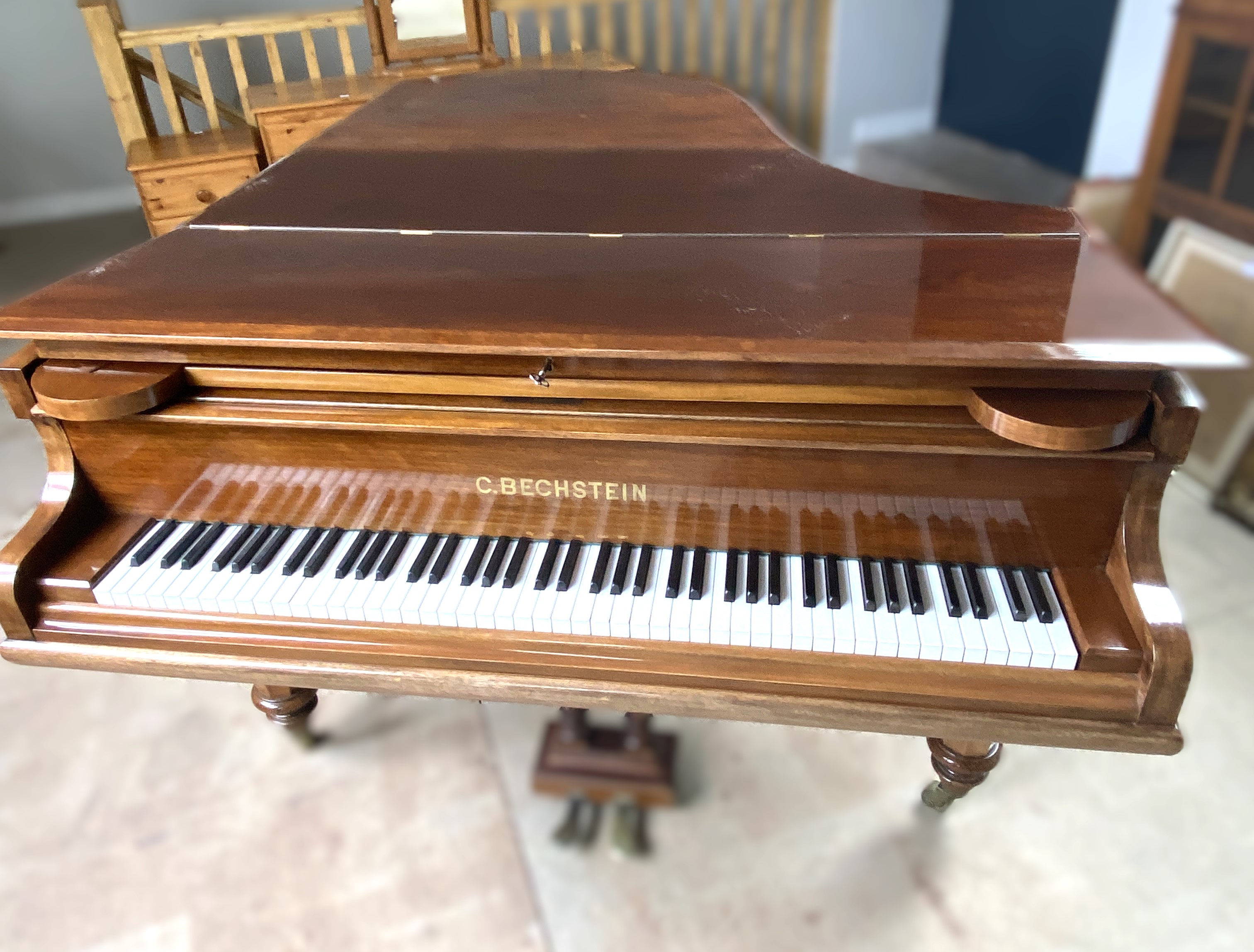 A fine Bechstein Model A rosewood cased grand piano, circa 1910/11 Serial number : 94948, with a - Image 8 of 8