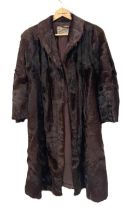 A vintage full length fur coat, with 'Pedigre' fashion label