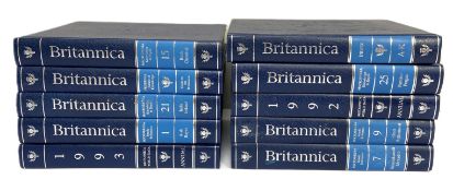 Encyclopedia Britannica, The New 15th Edition, in blue, 35 volumes, generally good overall