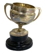 A silver presentation trophy, hallmarked Birmingham 1930, ‘Glasgow..Show..Pony Leaping