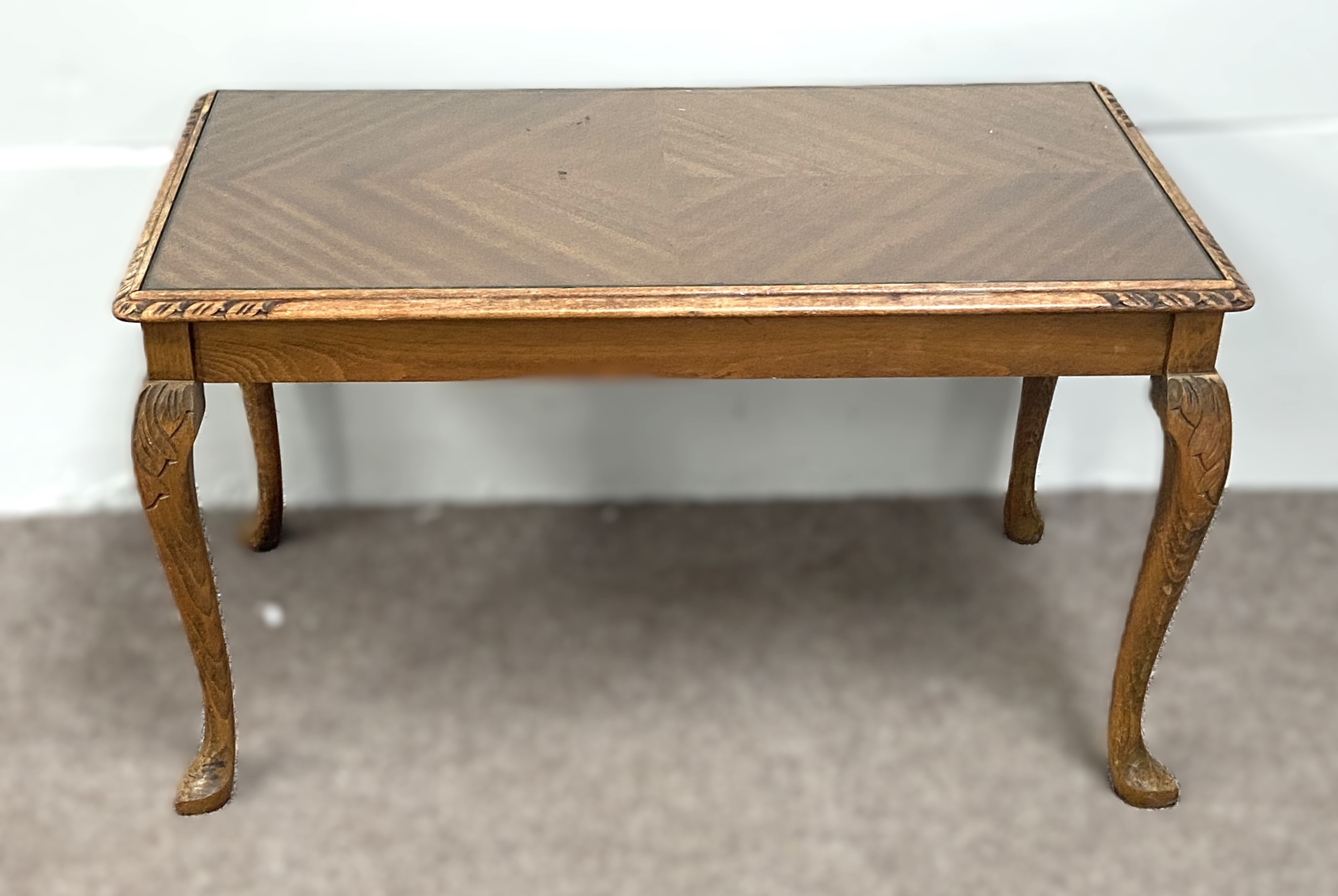 A modern white painted and pine television stand, including two drawers; also a small mahogany - Image 9 of 11