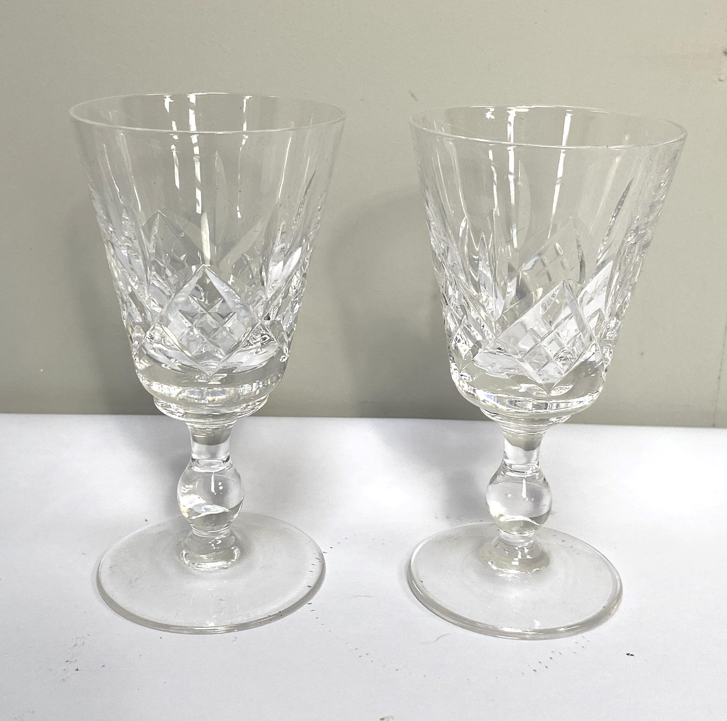 A large assortment of glassware, including a claret decanter, assorted tumblers and wine glasses, - Image 6 of 7