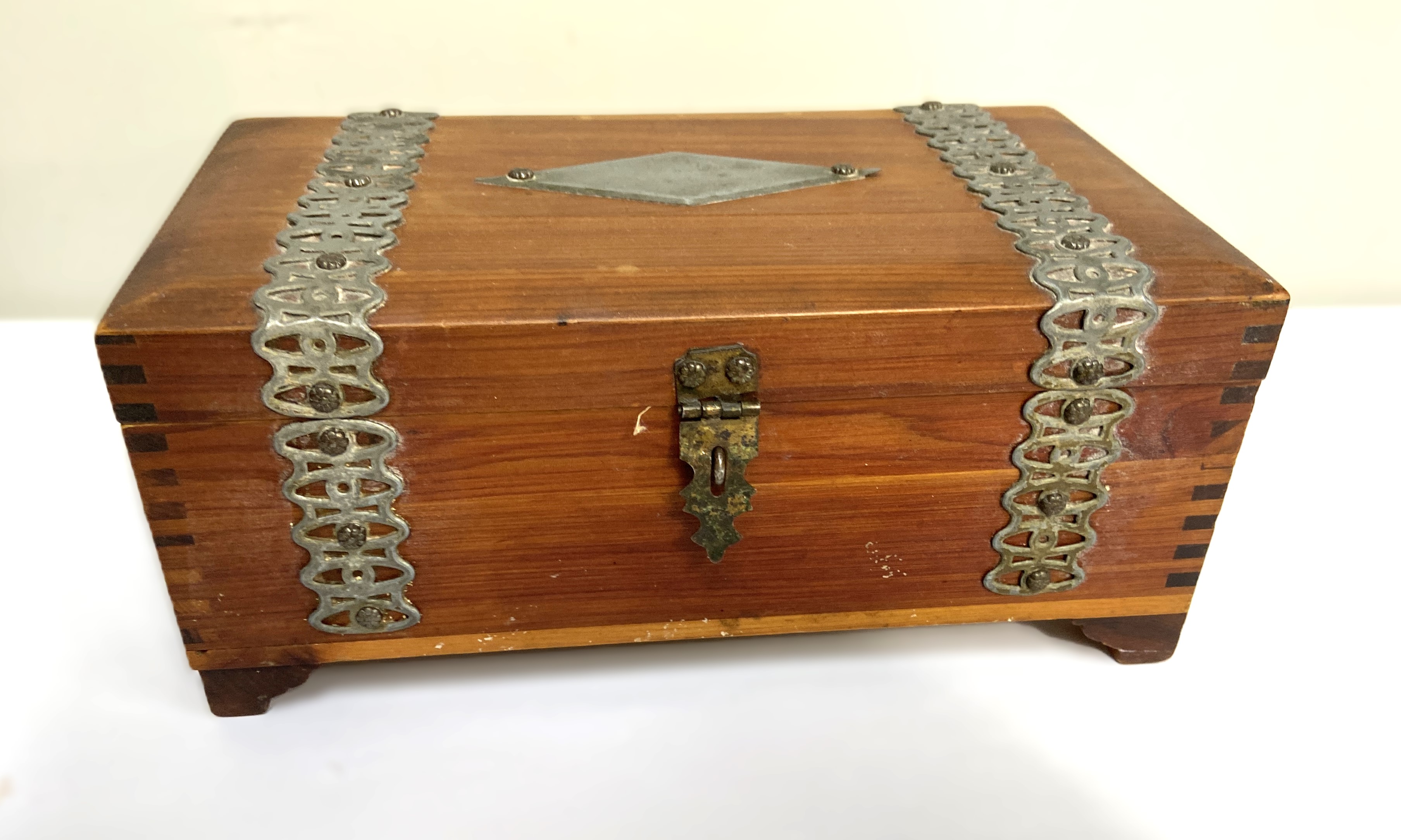 Assorted items, including an embroidered footstool, an travel vanity case, a carved figure, - Image 8 of 9