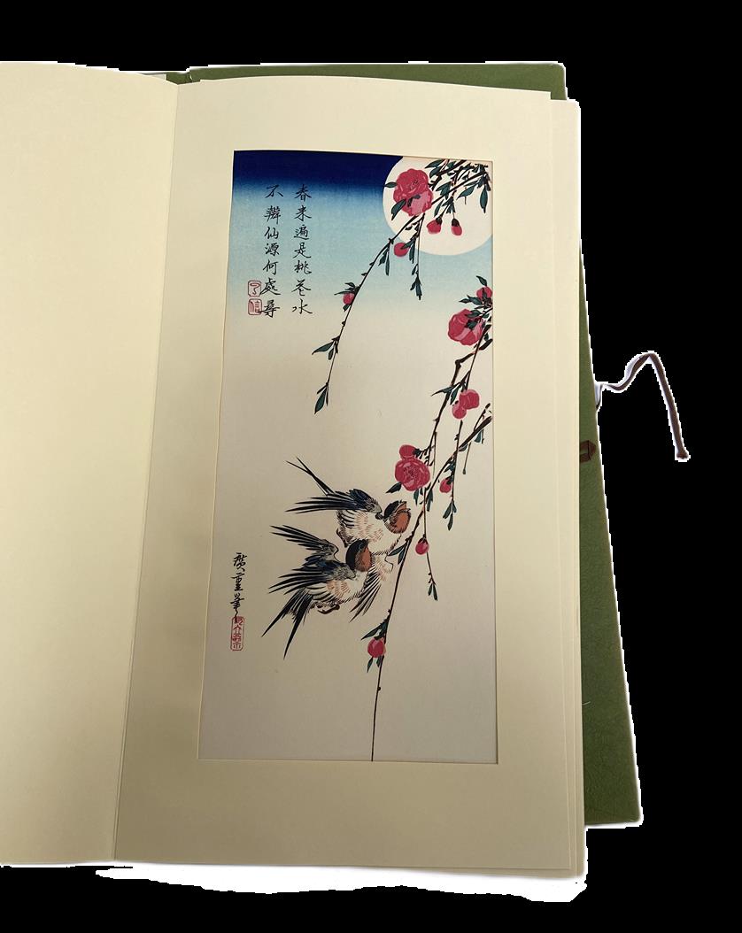 A folio of decorative Japanese prints of birds and flowers, for the Sumitomo Bank; also four vintage - Image 8 of 10
