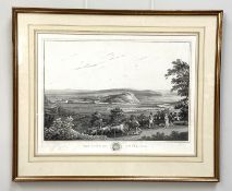 Two large prints, including: 'The Town of Stirling', after I. Clark, a large engraving with Stirling