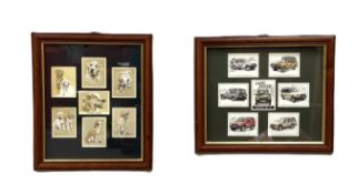 Assorted decorative pictures and prints, including a framed group of seven prints of Golden
