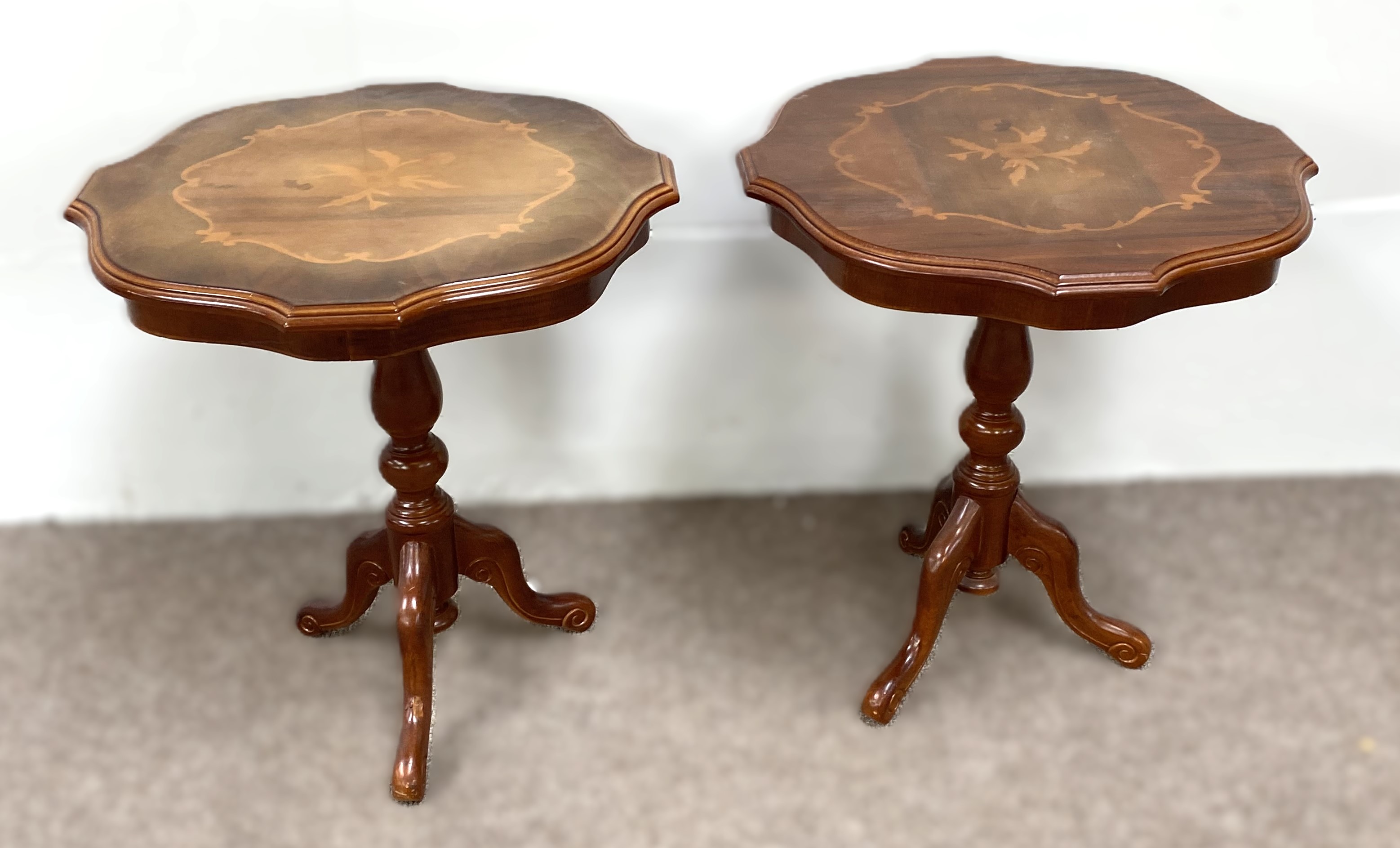 A modern inlaid coffee table and two similar occasional tables (3) - Image 5 of 6