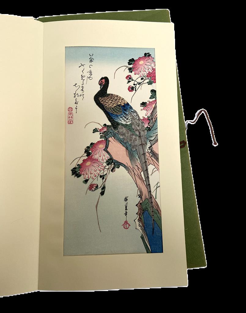 A folio of decorative Japanese prints of birds and flowers, for the Sumitomo Bank; also four vintage - Image 10 of 10