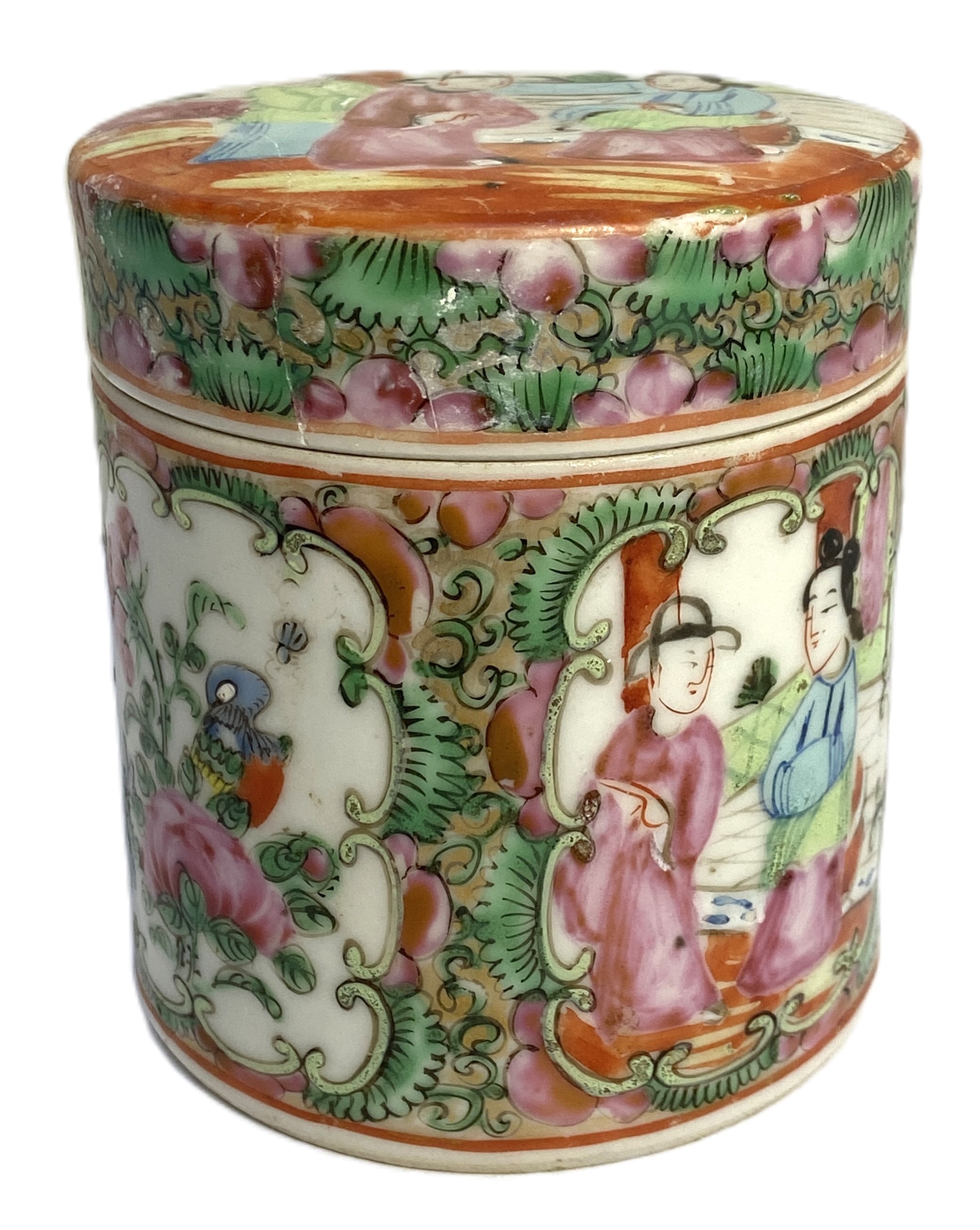 A Chinese export covered ointment jar, together with other Chinese and oriental items, including a - Image 7 of 10