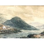 Three watercolours, including JOHN HAMILTON GLASS, British (1820-1855), Highland Loch,  watercolour,