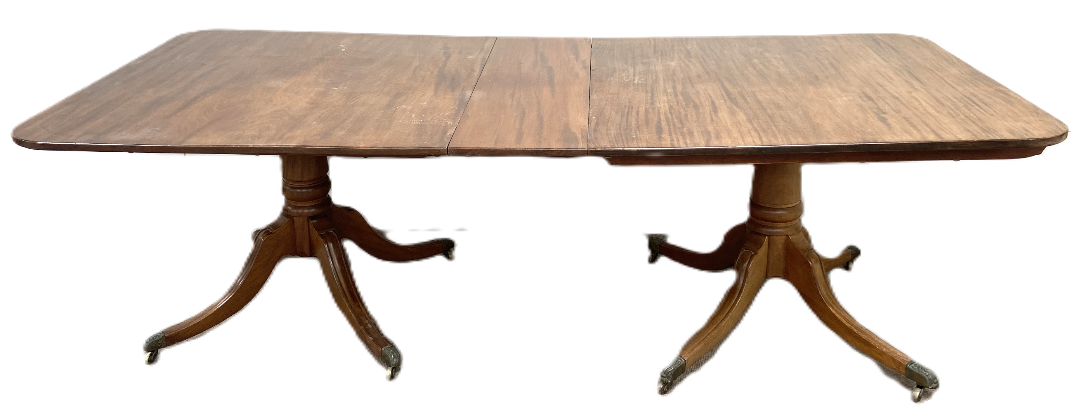 A George IV mahogany extending dining table, circa 1825, with an rounded rectangular top, with two - Image 6 of 6