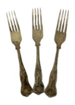 A quantity of assorted silver plated flatware, including Kings Pattern and similar (a lot)