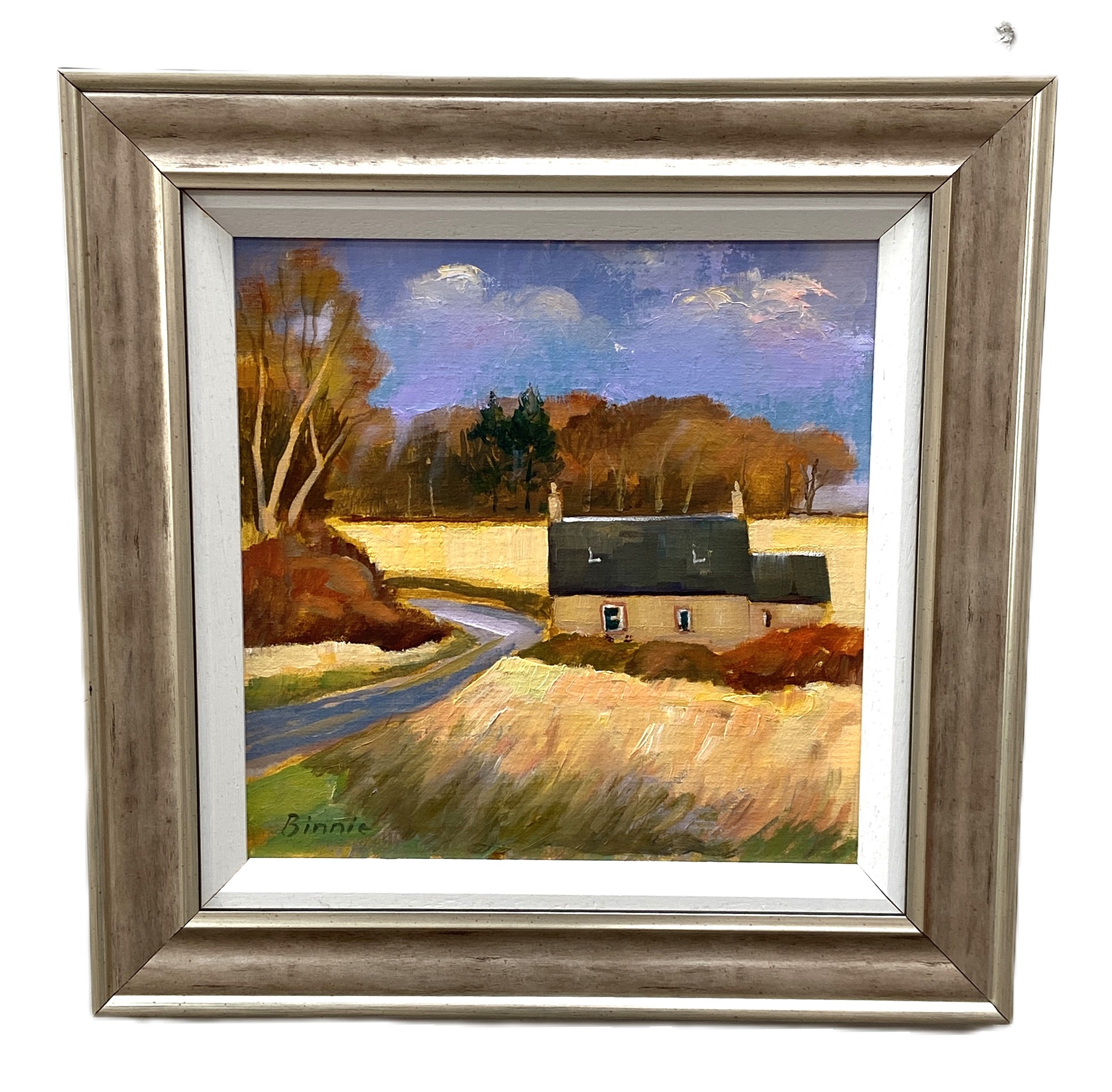 ANDREW BINNIE, Scottish (1935-), Three Landscapes,  acrylic, including an Autumn cornfield; Kelso - Bild 7 aus 8