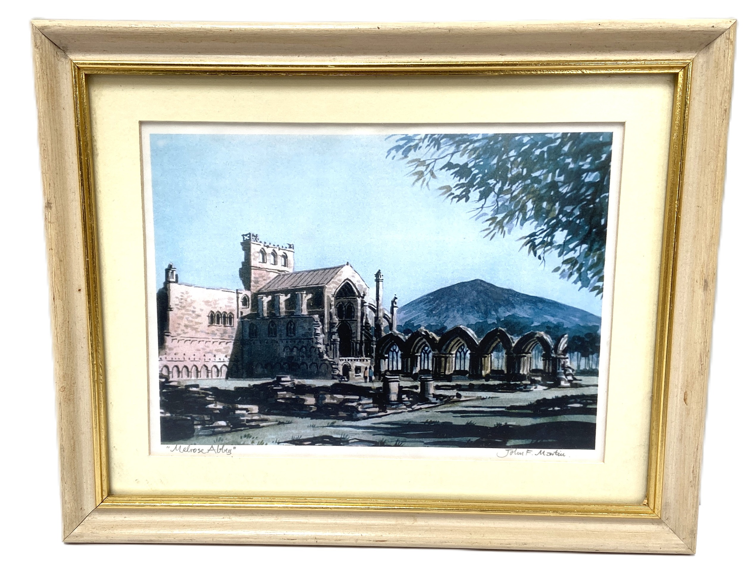 Assorted pictures and prints, including local view of Melrose Abbey and similar, prints after John - Image 2 of 15