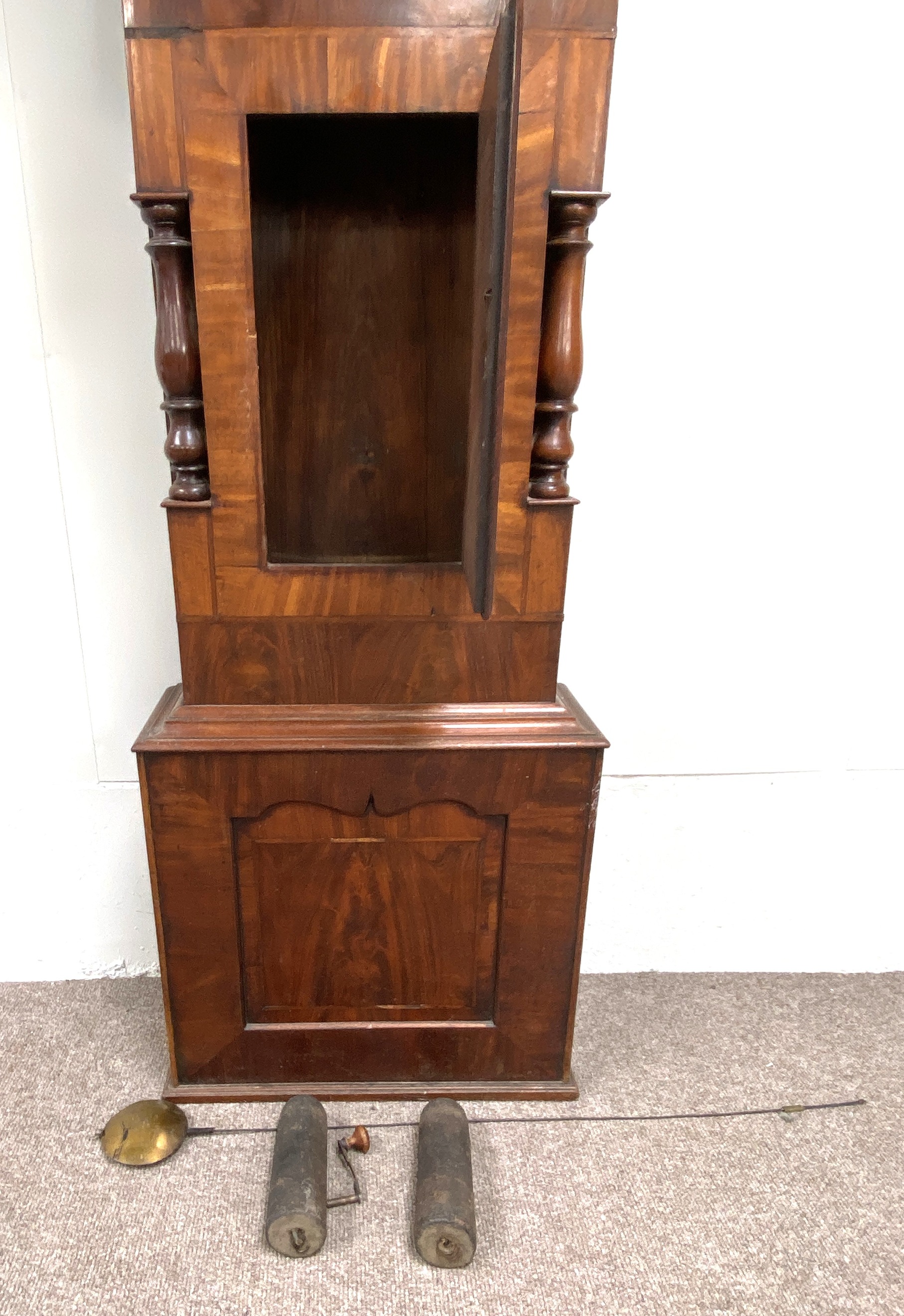 A mahogany eight day longcase clock, signed J. Spittell, Whitehaven, in a swan necked case,  the - Image 2 of 4