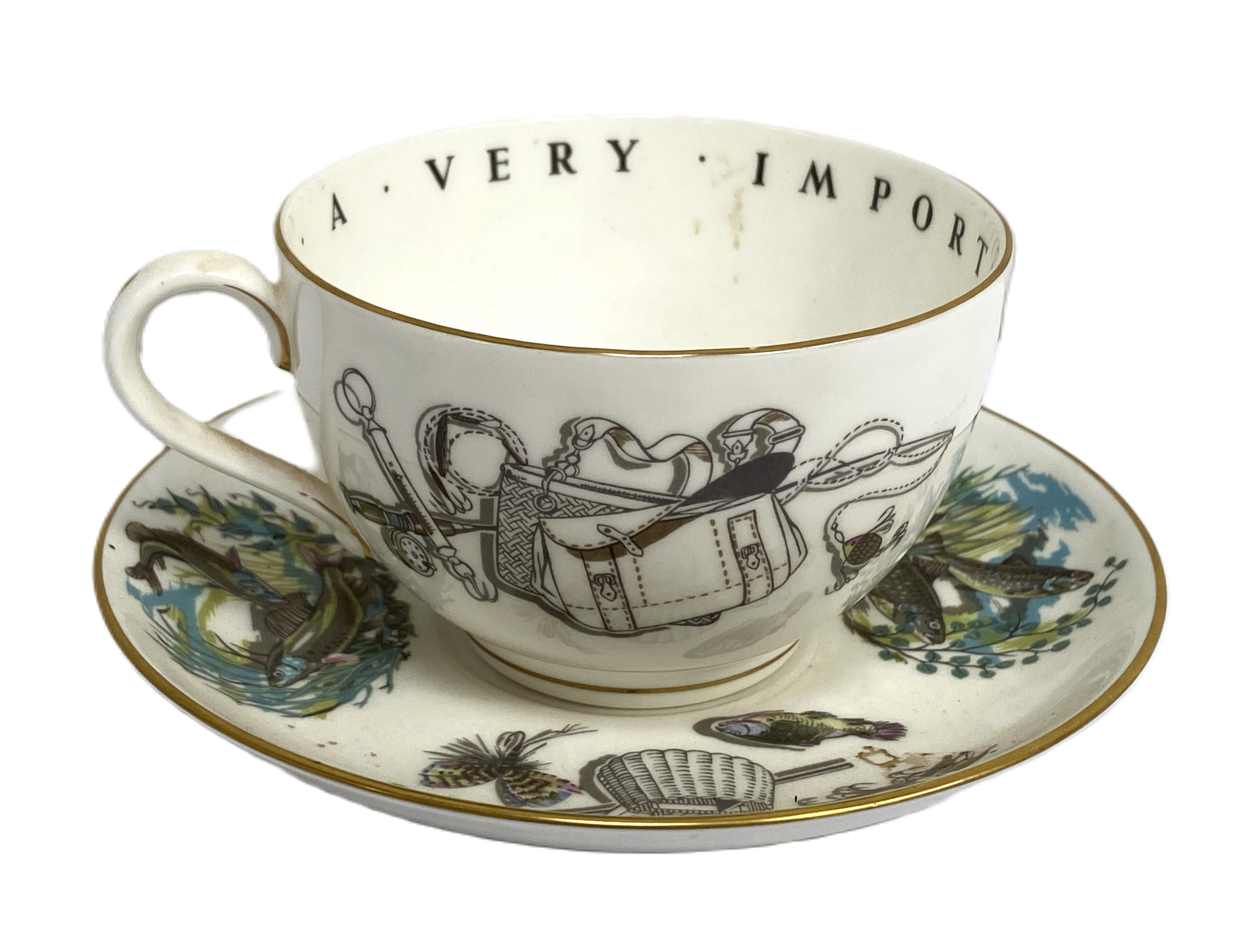 A Wedgewood bone china tea service, decorated with gilt, flowers and motifs on a white ground and - Image 6 of 7