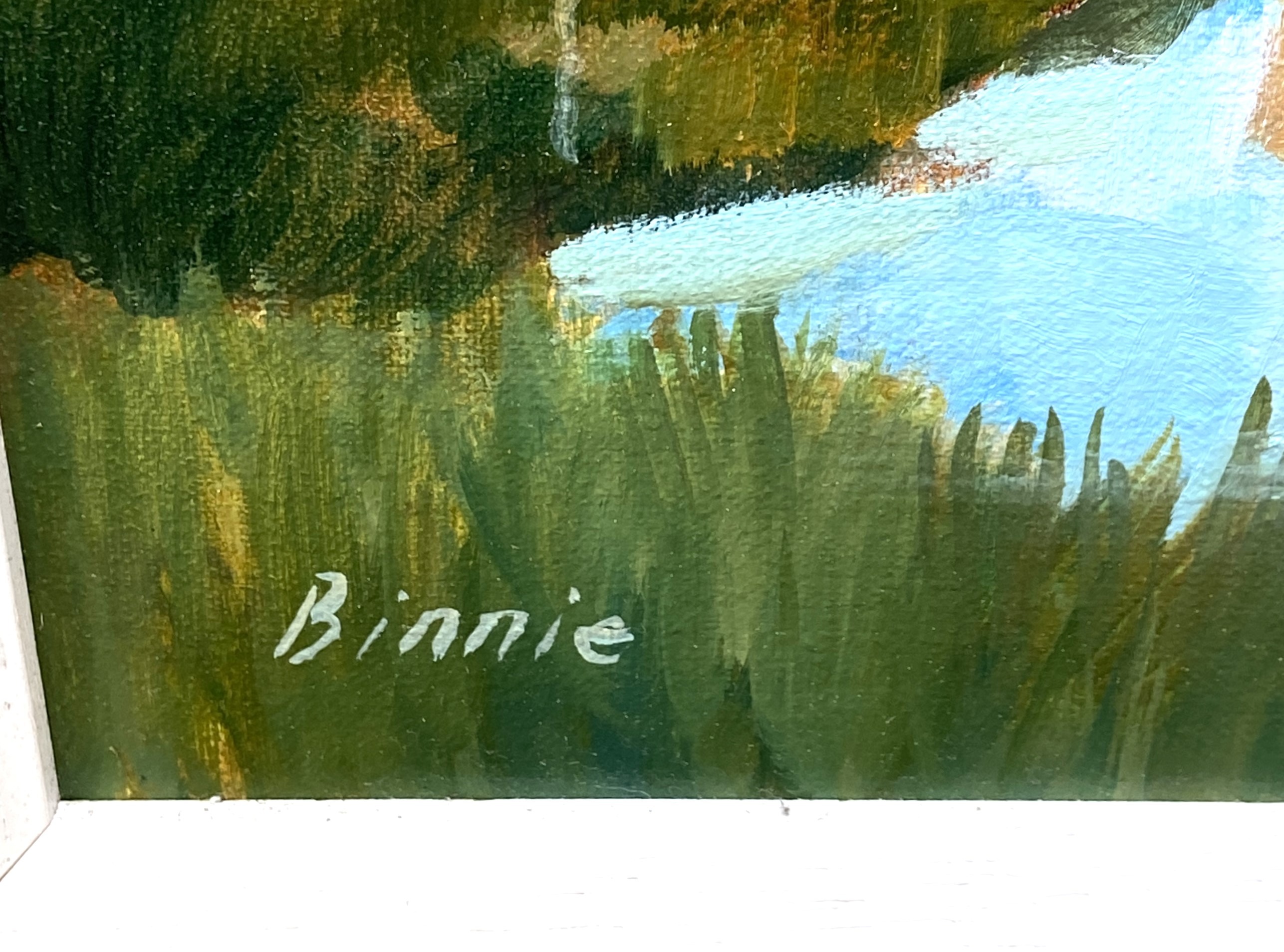 ANDREW BINNIE, Scottish (1935-) Three landscapes, including Smailholm Tower,  signed LL: Binnie, - Bild 4 aus 10