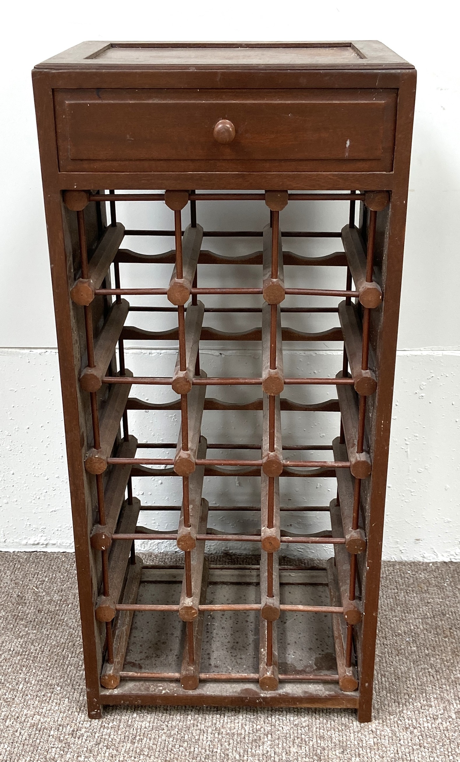 An Ercol ash wood three tier serving trolley, 71cm wide; also an 18 bottle wine rack, with corkscrew - Image 2 of 8