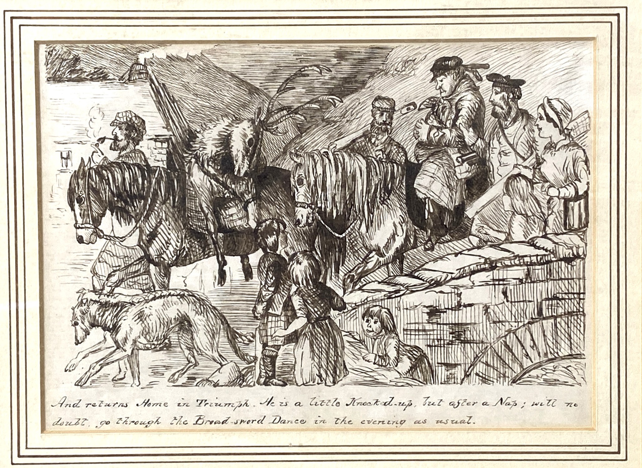 School of JOHN LEECH, British (1817-1864), The Return, ink on paper, a cartoon of a successful - Bild 3 aus 5