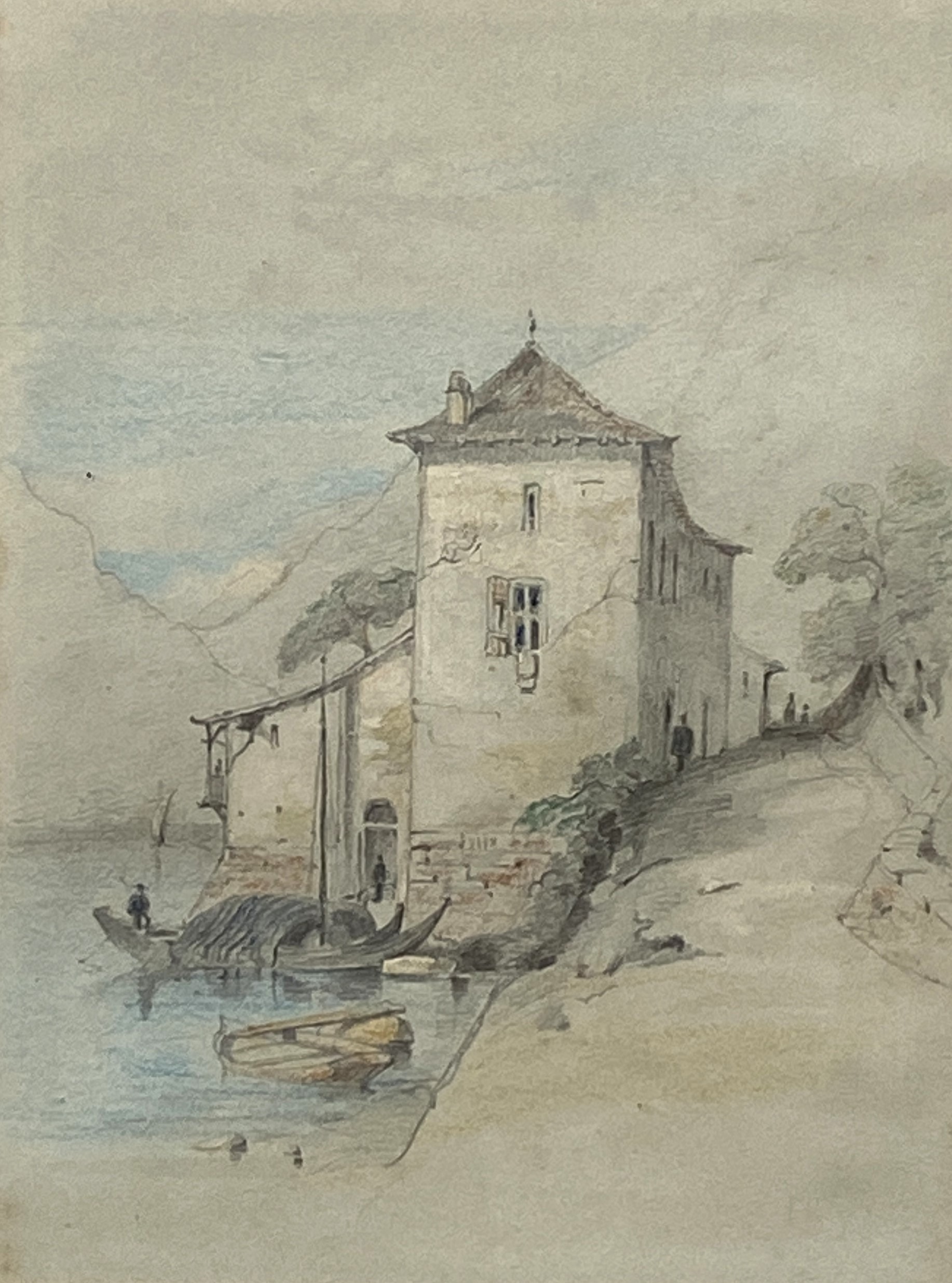 Assorted pictures, including JOHN G.M.ROLLS, British, circa 1855, On Lake Maggiore, pencil and - Bild 4 aus 16