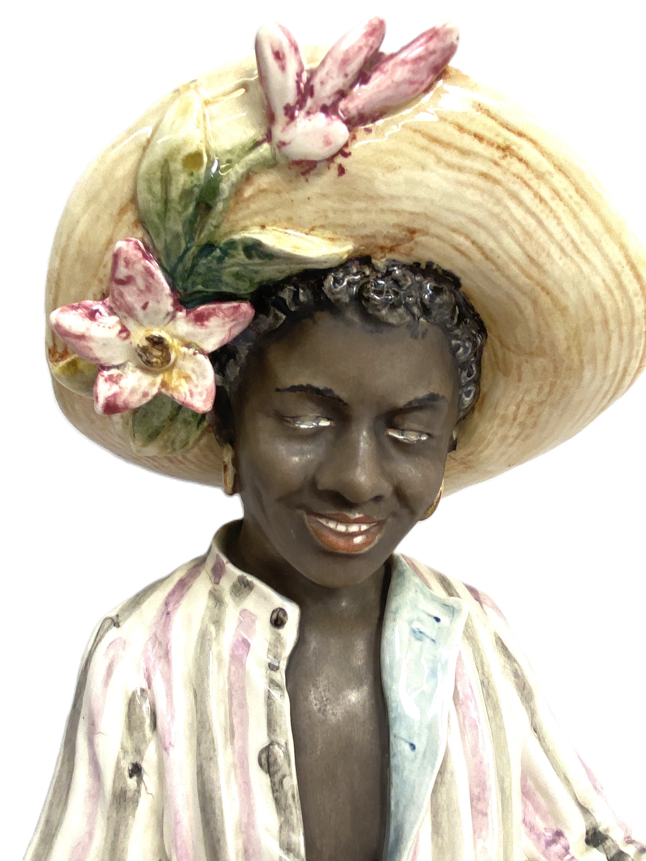 A Continental porcelain figure holding a basket, 27cm high; also a Doulton Character jug ‘ - Image 5 of 5
