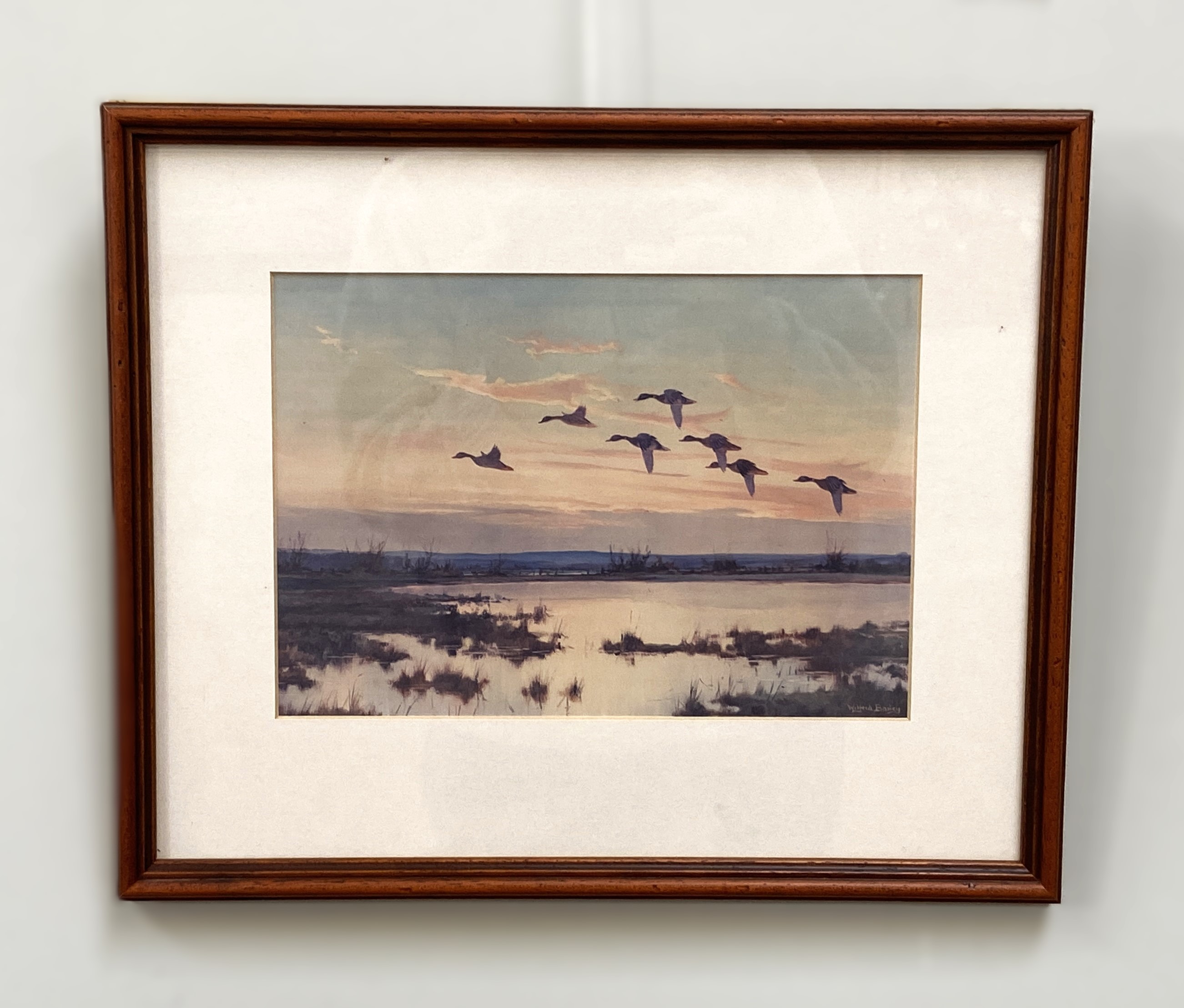 Five assorted pictures, including After PETER SCOTT, British (1909-1989) Flighting Mallards, - Image 9 of 10