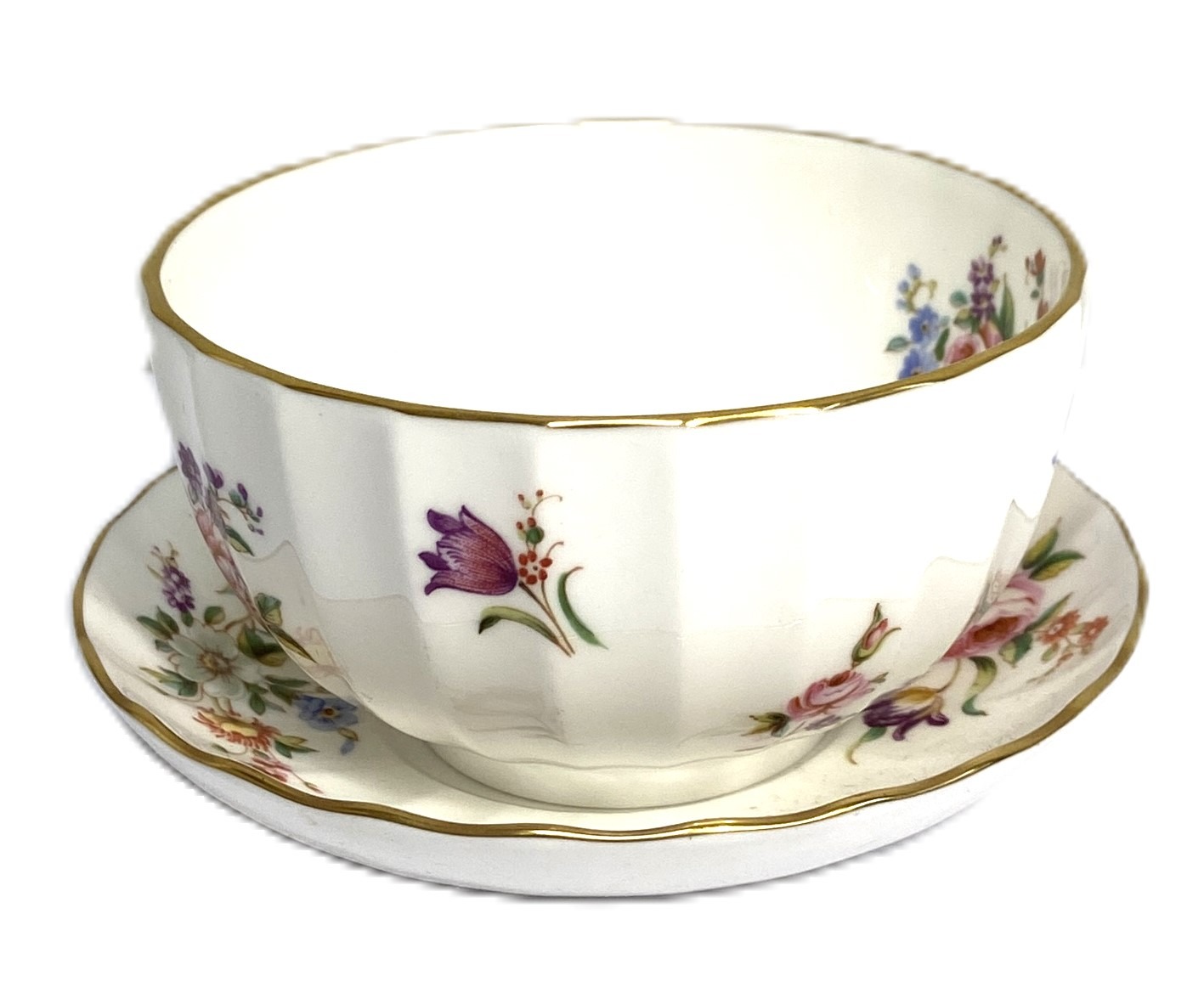 A Royal Worcester part coffee service, decorated with blue celeste and ornate gilt borders; also - Image 6 of 10