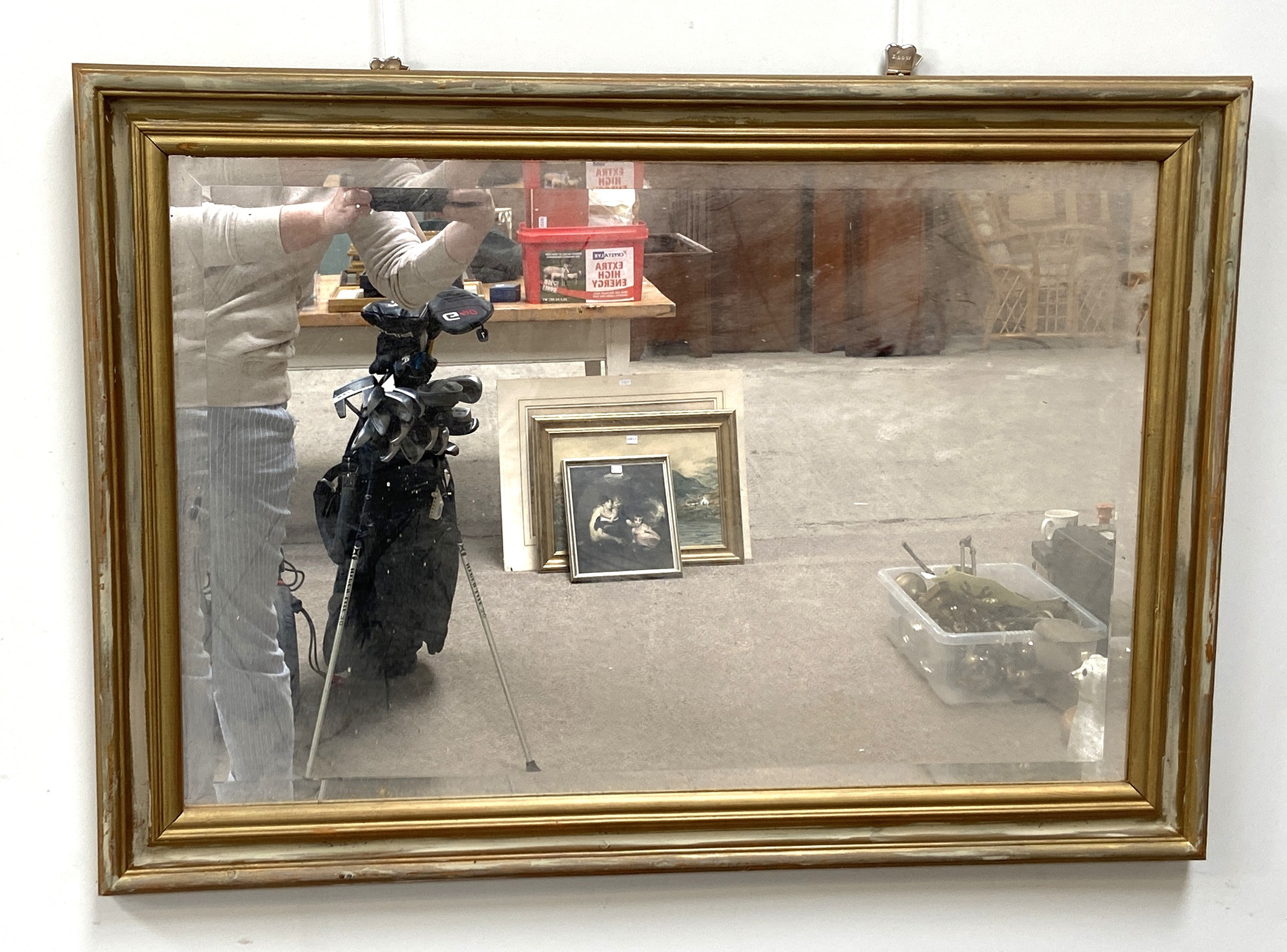 Two pictures and a mirror, including a STILL LIFE OF CROCUS, by G Thomas Bet, 28cm x 37cm; an ink - Image 7 of 8