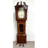 A mahogany eight day longcase clock, signed J. Spittell, Whitehaven, in a swan necked case,  the