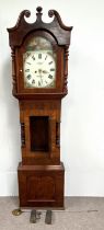 A mahogany eight day longcase clock, signed J. Spittell, Whitehaven, in a swan necked case,  the