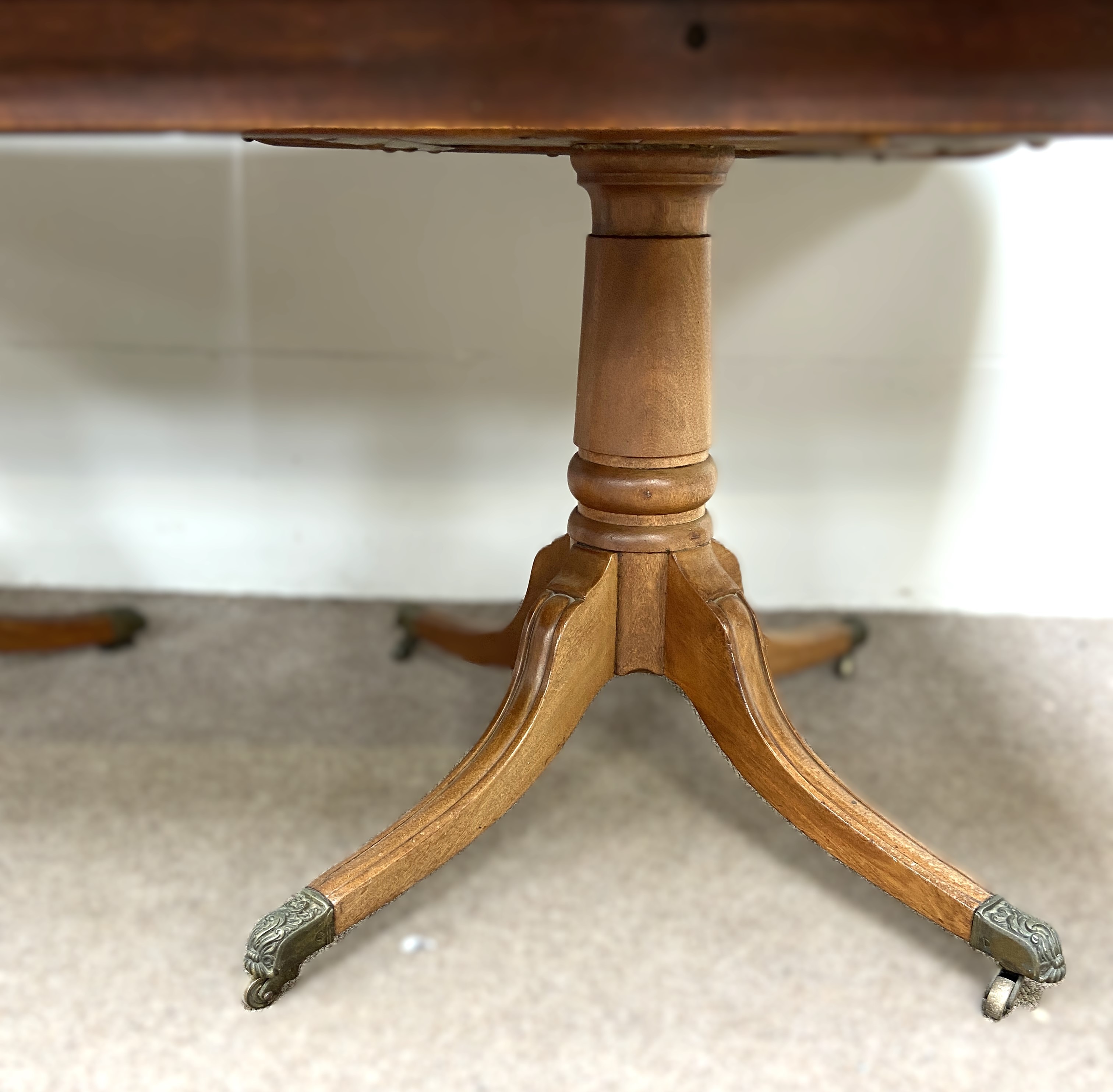 A George IV mahogany extending dining table, circa 1825, with an rounded rectangular top, with two - Image 2 of 6