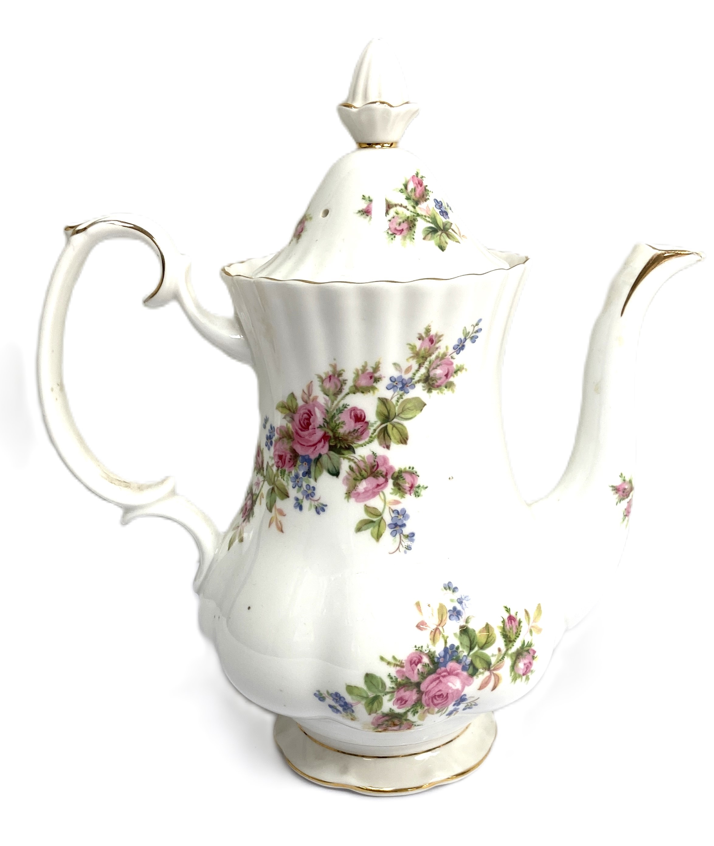 A Dresden porcelain part tea service, decorated with flowers, including a tray and other similar - Image 7 of 10