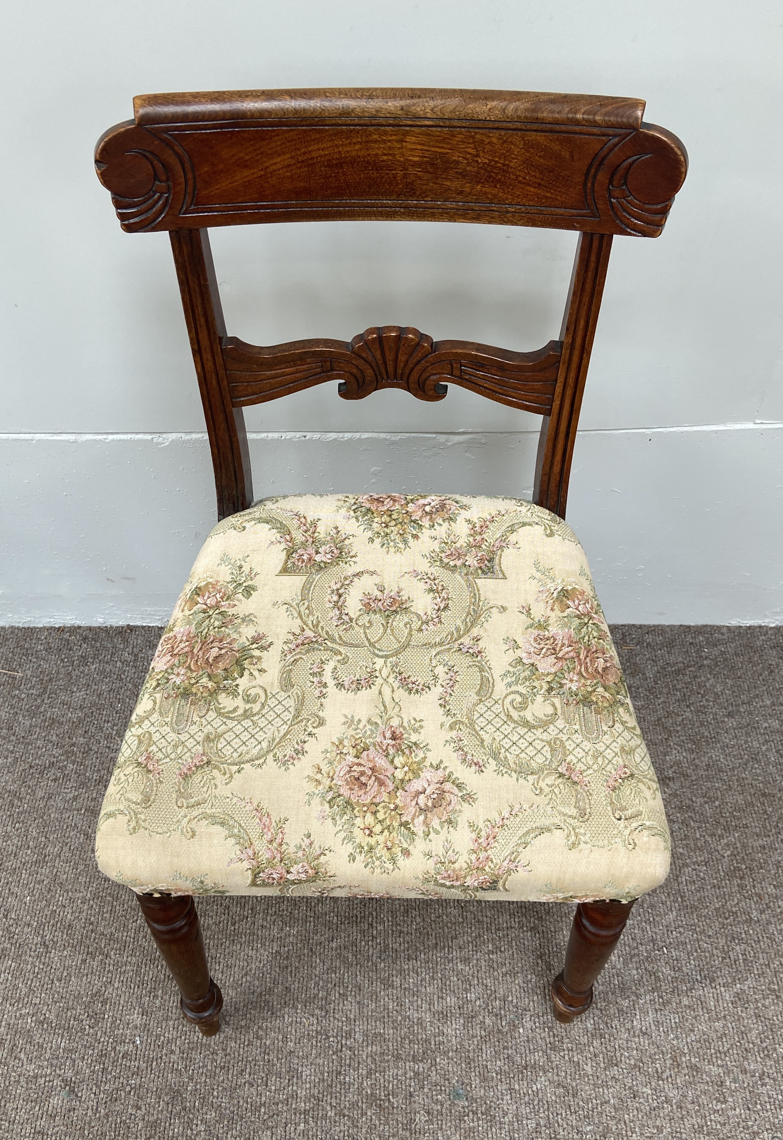 An oak Jacobean style hall chair, with caned seat; together with a Regency mahogany dining chair and - Image 10 of 11