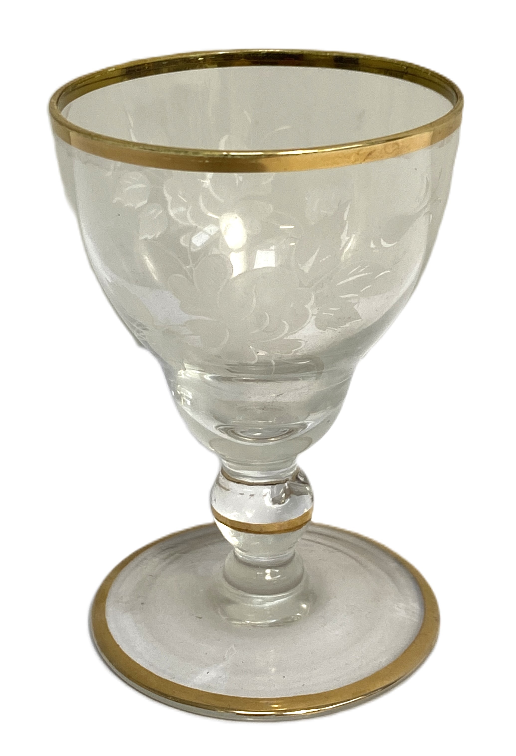 A selection of glassware, including three Victorian etched glass tumblers, dated 1875; a silver - Image 6 of 7