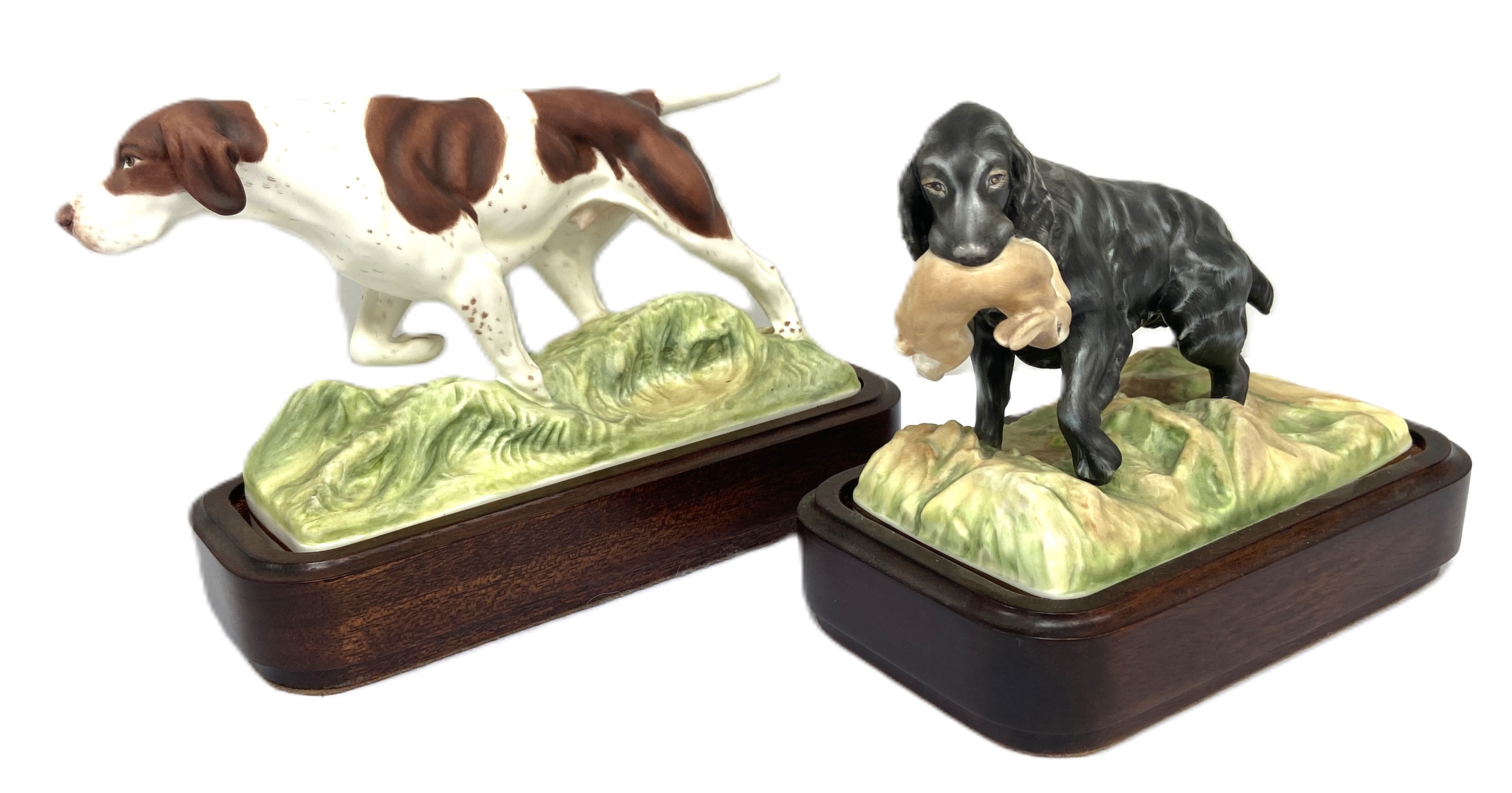 Royal Worcester, a set of six bone china Sporting Dogs, circa 1975, including a Springer Spaniel, - Image 4 of 5