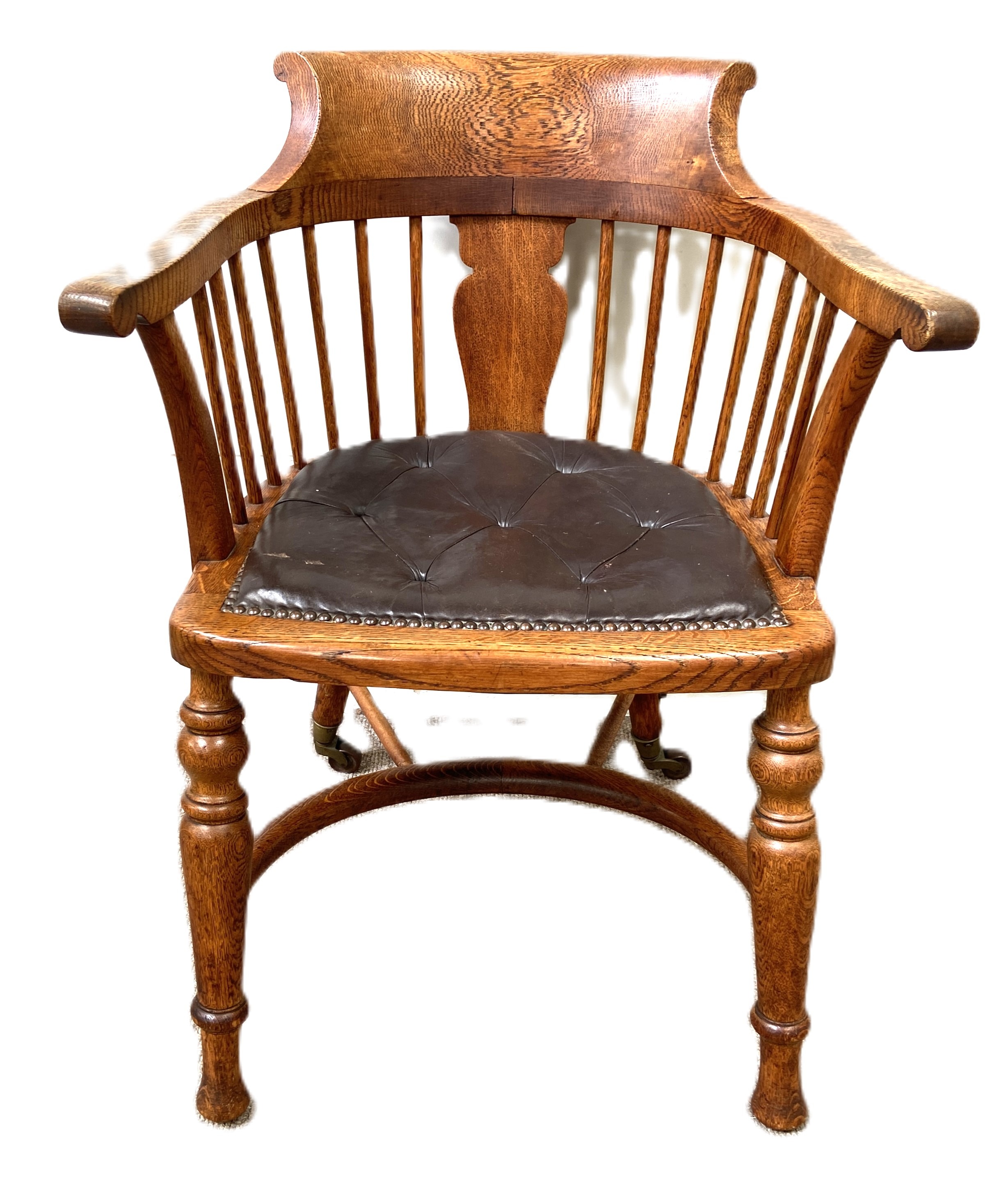 Five assorted chairs, including a pretty pair of early Victorian rosewood hoop backed dining chairs, - Bild 4 aus 9