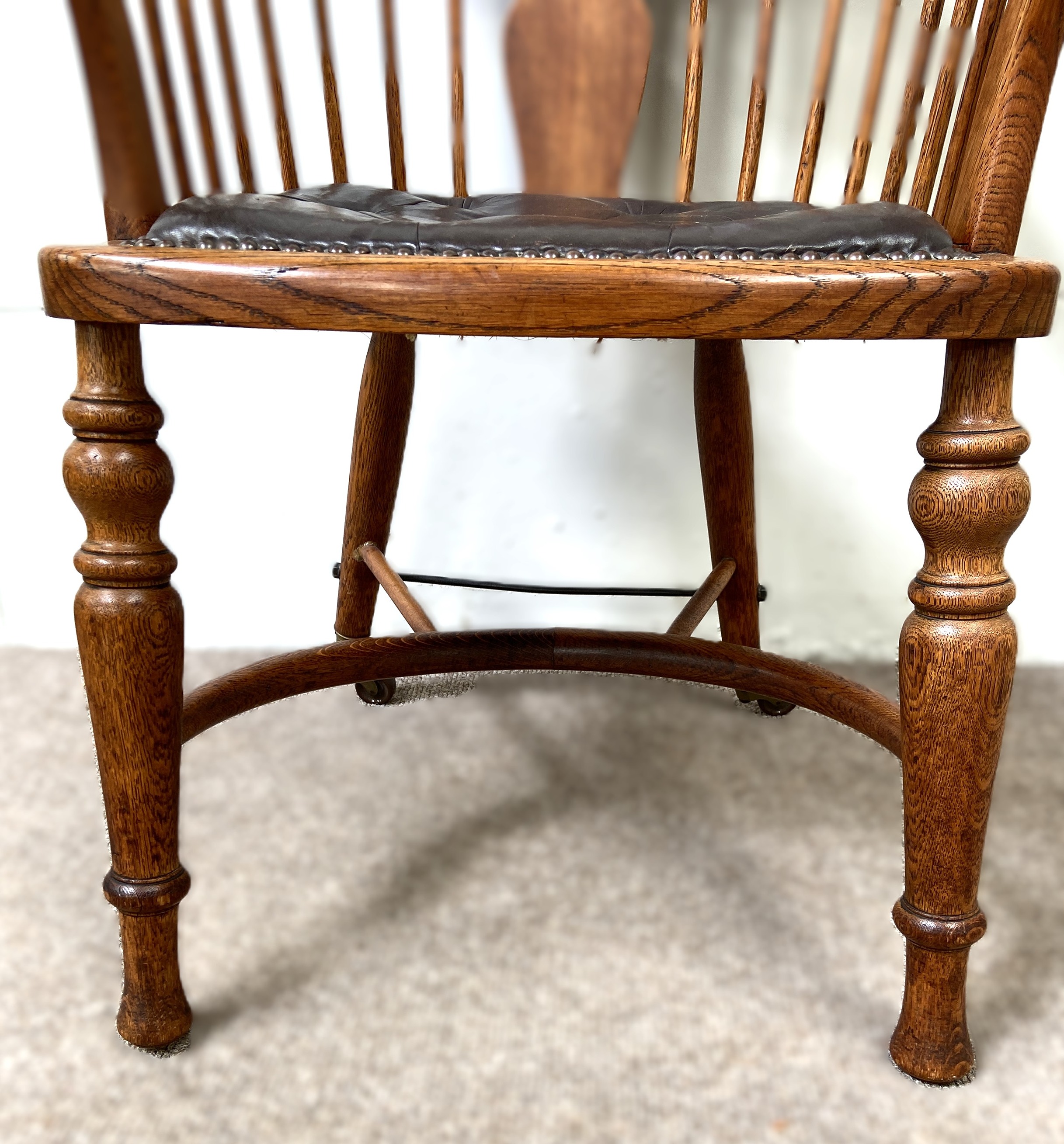 Five assorted chairs, including a pretty pair of early Victorian rosewood hoop backed dining chairs, - Image 5 of 9