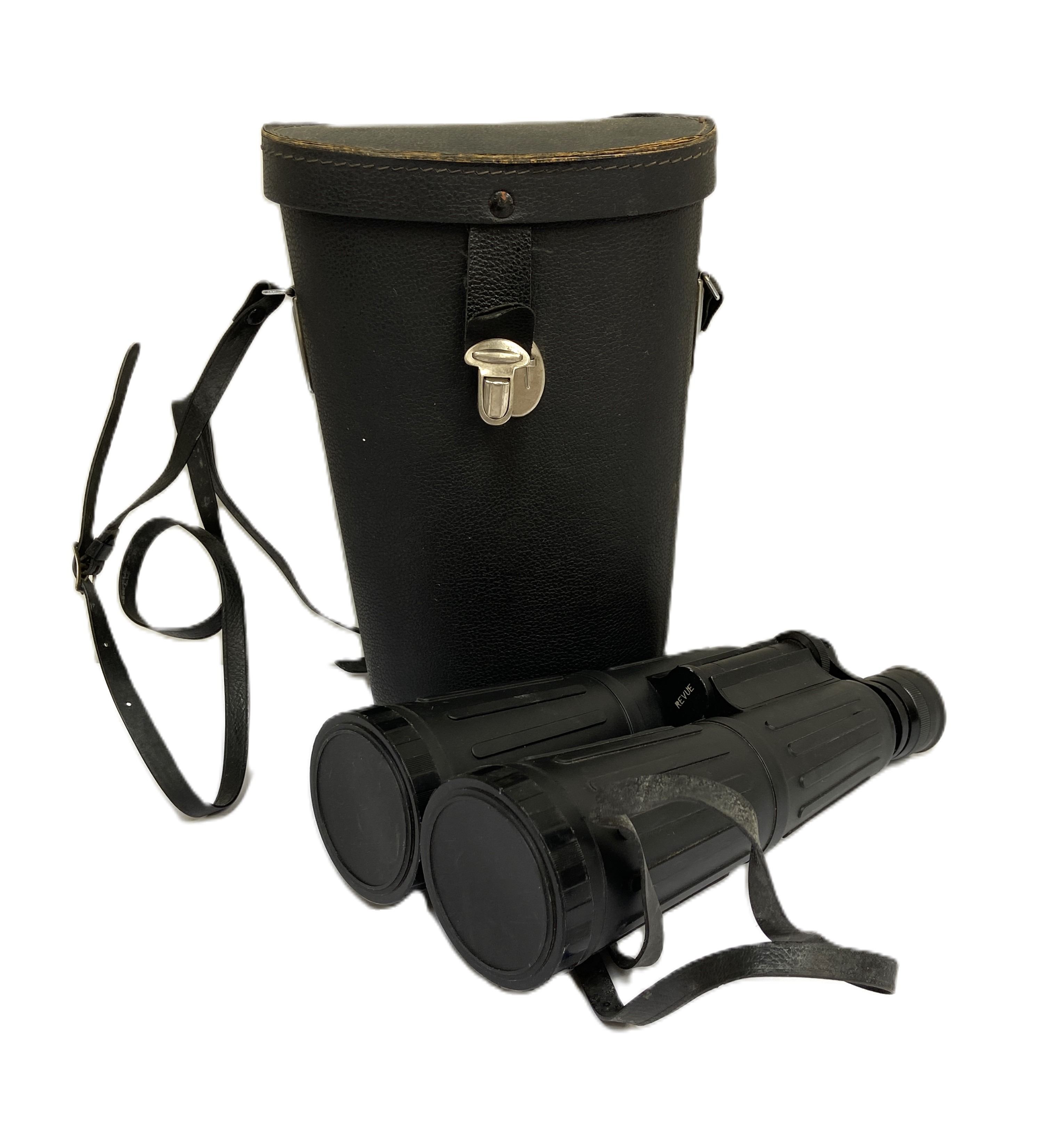 A pair of Revue 8x56 field binoculars, cased; together with a leather whip and a novelty Battle - Image 5 of 8