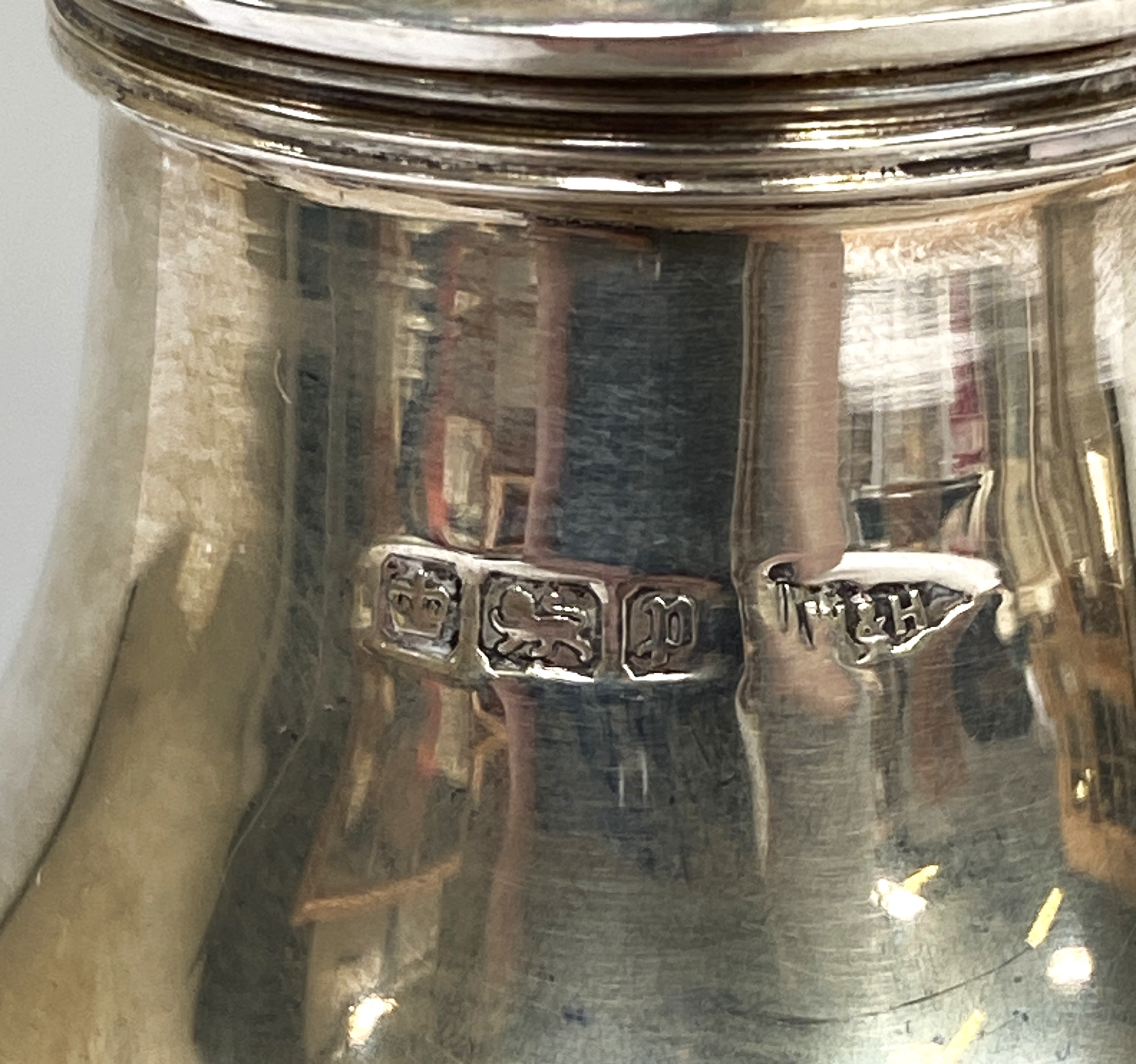 Assorted silver, including a modern cream jug, hallmarked Chester, 1939, with leaf capped handle; - Image 9 of 9