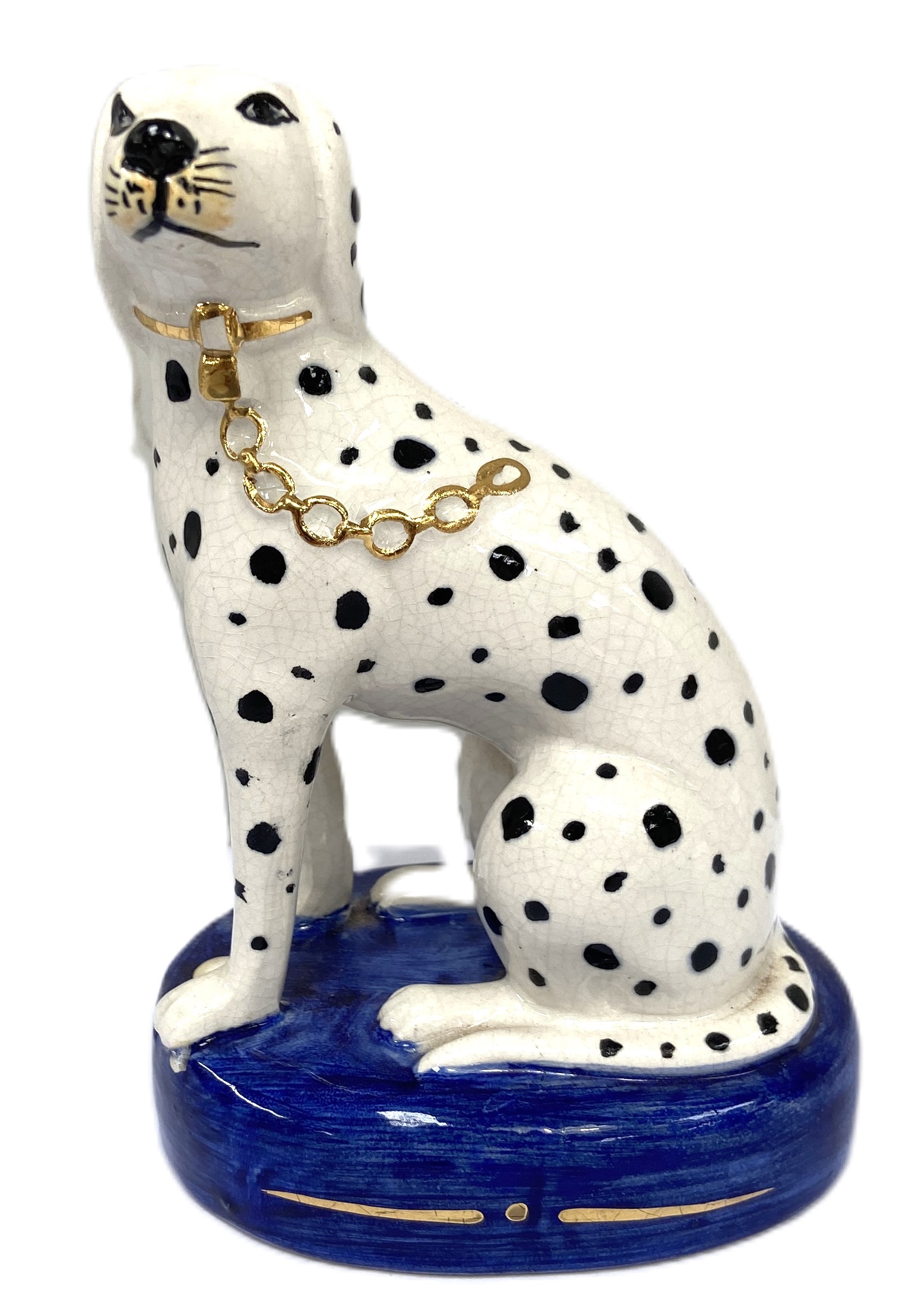 A group of assorted Staffordshire figures of Dalmatian dogs and Greyhounds, in various sizes and - Image 2 of 5