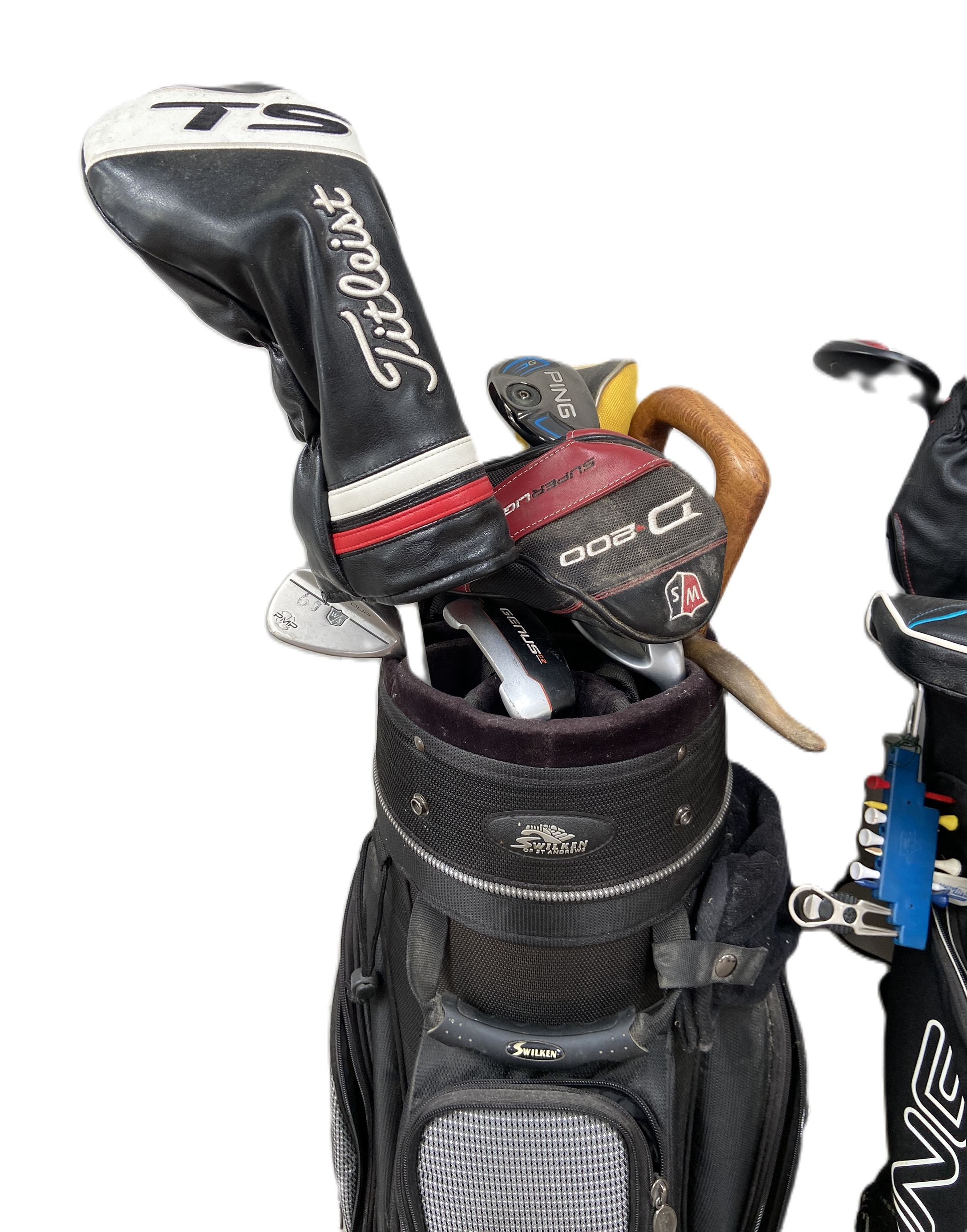 GOLF: Two golf bags, with a large assortment of clubs, including Ping and others (a lot) - Bild 2 aus 8