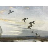 Five assorted pictures, including After PETER SCOTT, British (1909-1989) Flighting Mallards,