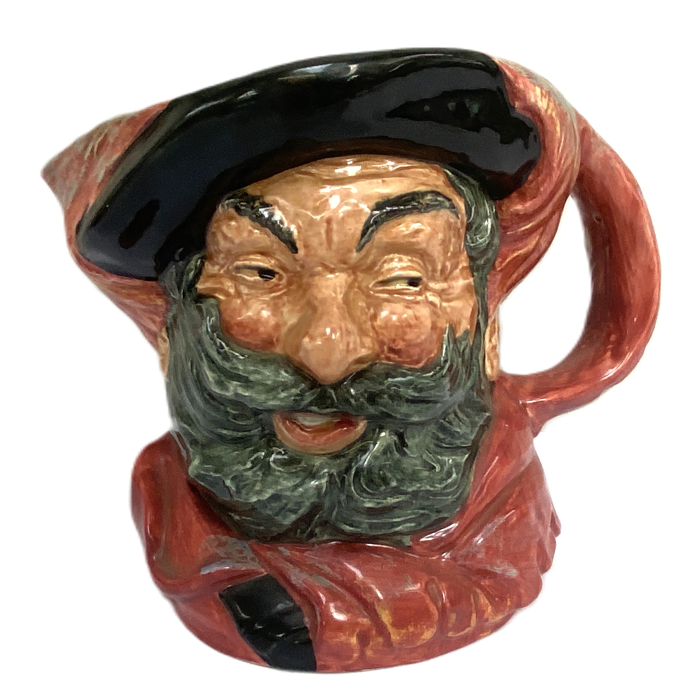 A Continental porcelain figure holding a basket, 27cm high; also a Doulton Character jug ‘ - Image 2 of 5