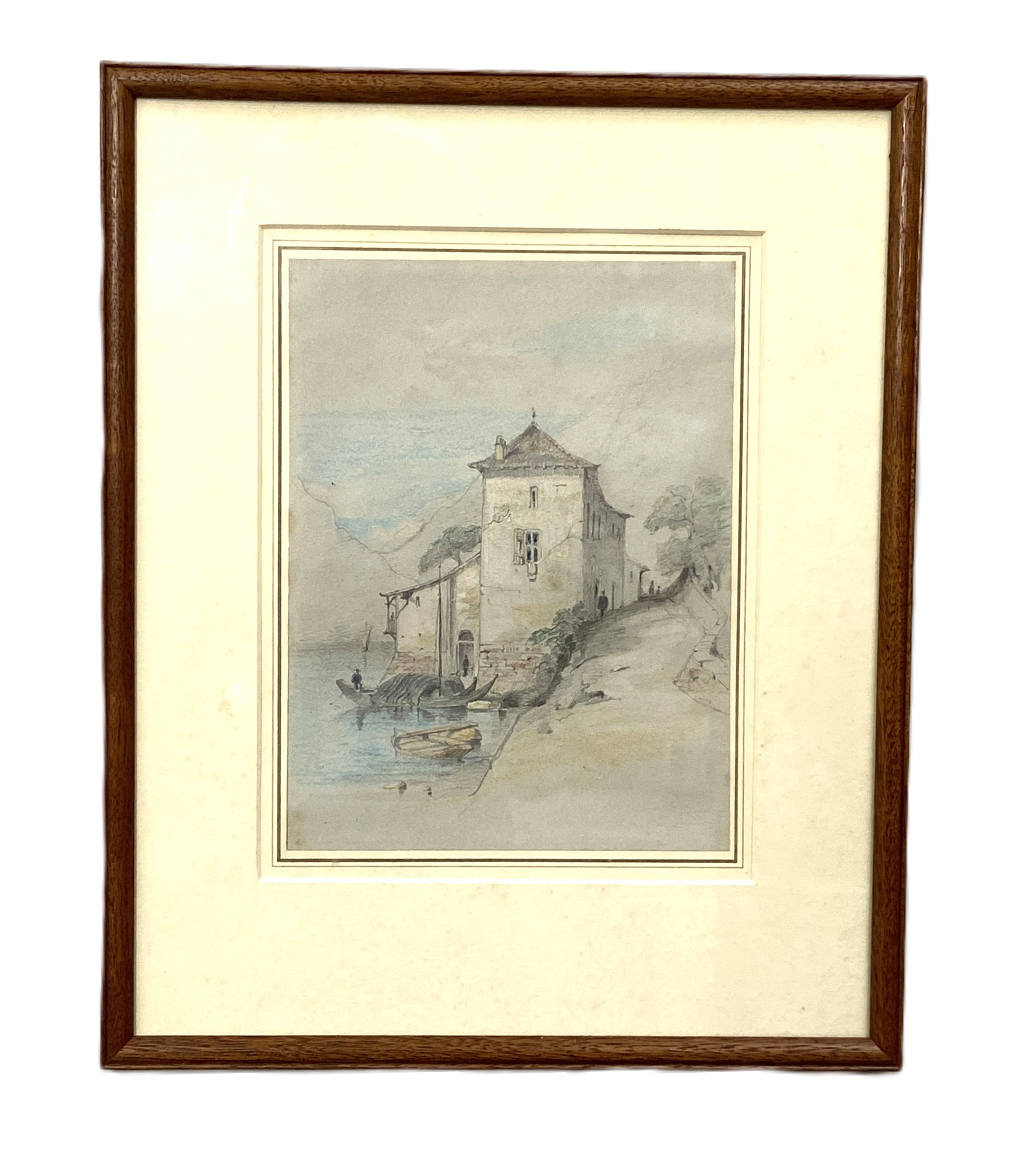 Assorted pictures, including JOHN G.M.ROLLS, British, circa 1855, On Lake Maggiore, pencil and - Bild 3 aus 16