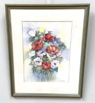 A mixed group of pictures, photographs and prints, including a Still Life of Flowers, by Alice