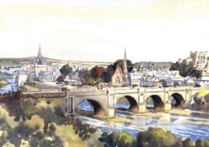 FRED STOTT, British (1910-2006), Kelso,  watercolour, signed and dated LL: Fred Stott 1976; also