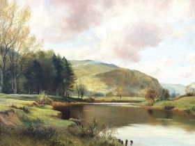 PETER S BUCHANAN, Scottish (Act. 1860-1911), ‘An April Day in the Vale of Conway, North Wales’ oil