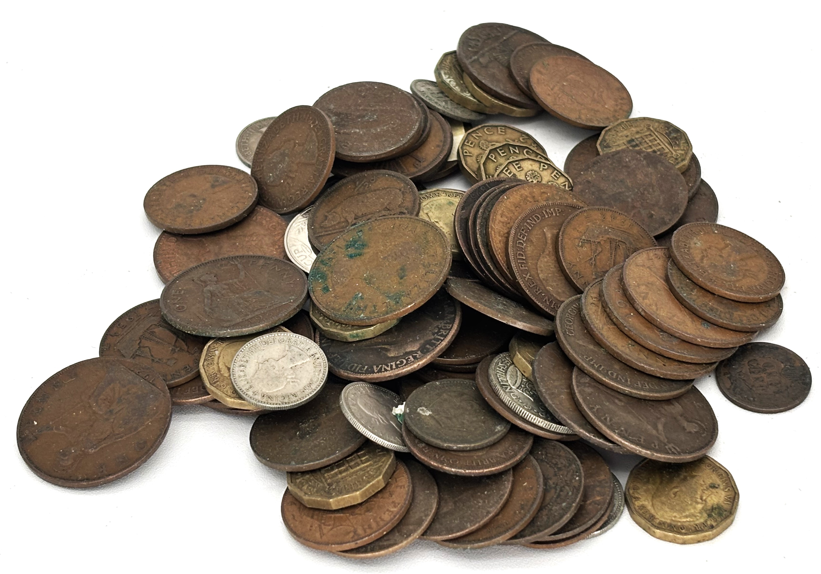 COINS, to include; £5 commemorative, pre decimalisation, some Euros, bank notes, (A Lot). - Image 4 of 7