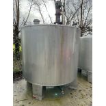 Cividac s/s tank with premier Colloid Mills ltd agitator, series 8000, volume: 5000 litre,